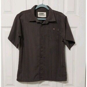 Dickies Women's Work Shirt Button Up Pocket Style 286753 Brown Size XL